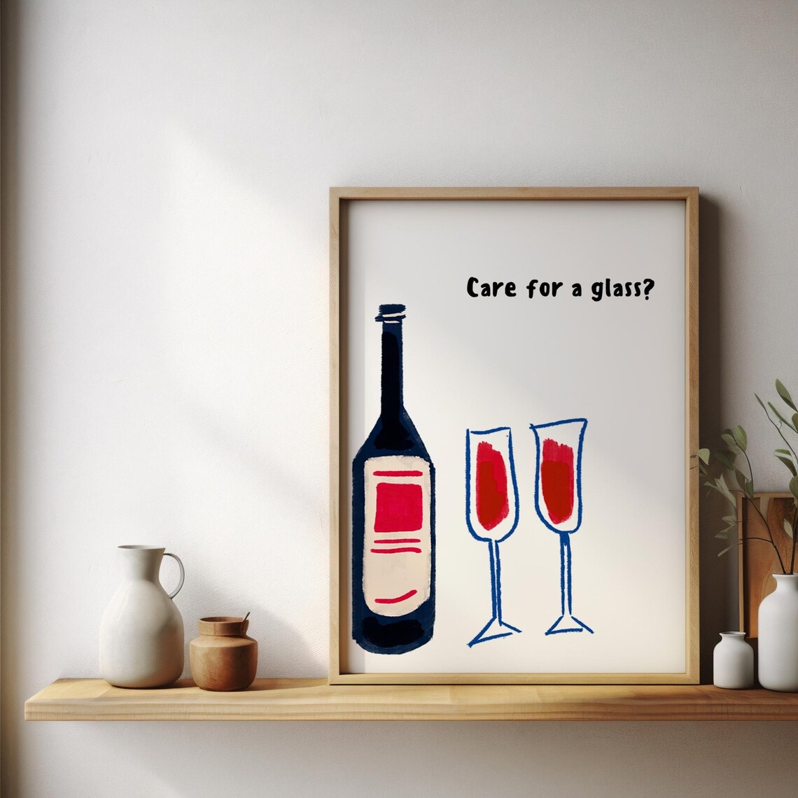 Wine Print, Kitchen Wine Decor Poster - Image 2
