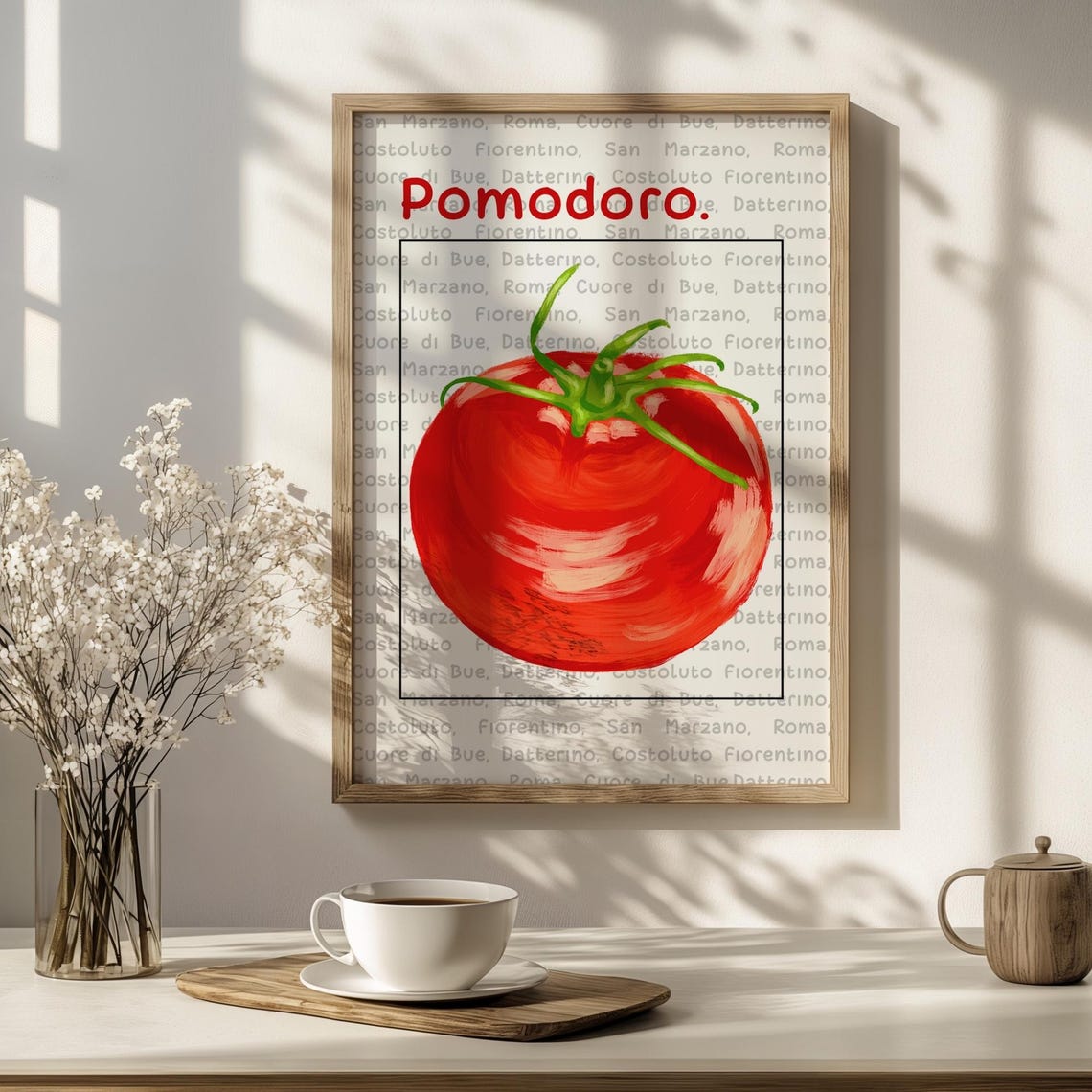 Pomodoro Print, Italian Kitchen Decor Food Illustration - Image 2