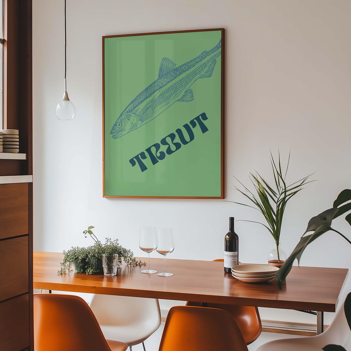 Trout Fish Vintage Illustration, Kitchen Decor - Image 4