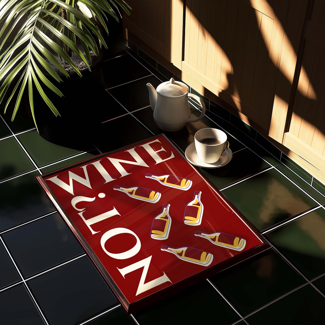 Wine Not Bold Wine Quote, Bar Kitchen Decor - Image 4