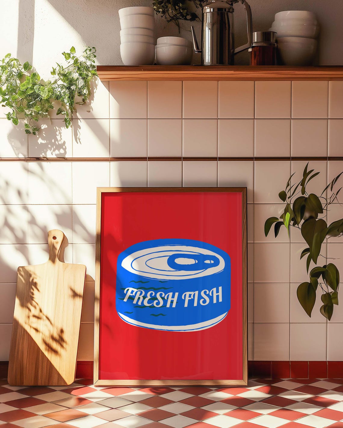 Fresh Fish Pop Art, Minimalist Kitchen Art Print - Image 3