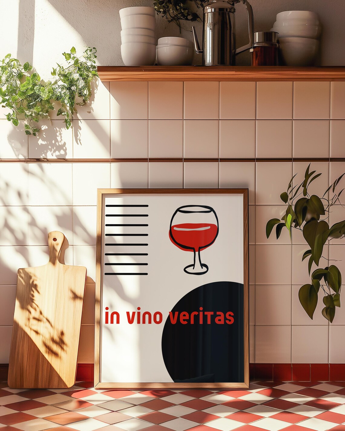 Minimalist Wine Poster, Italian Wine Line Art - Image 4