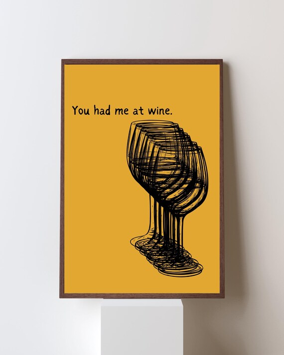 Wine Lover Modern Bar Decor, Wall Art Print