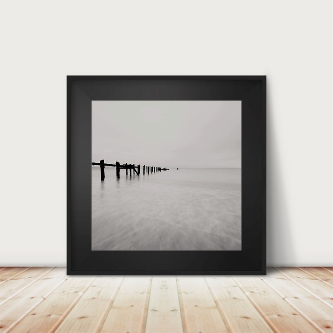 Happisburgh Coastal Sea Defenses, Minimalist Art Print
