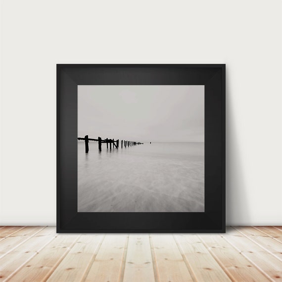 Happisburgh Coastal Sea Defenses, Minimalist Art Print