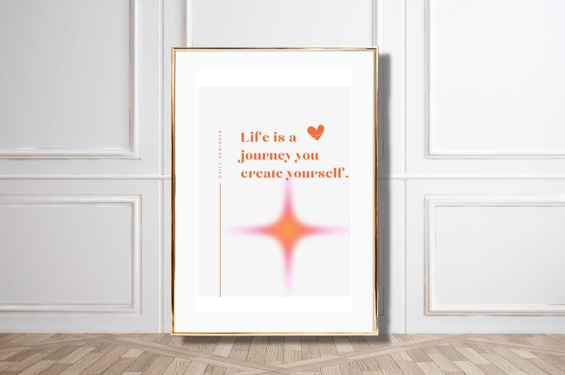 Life Is A Journey That You Create Yourself Daily Reminder Poster
