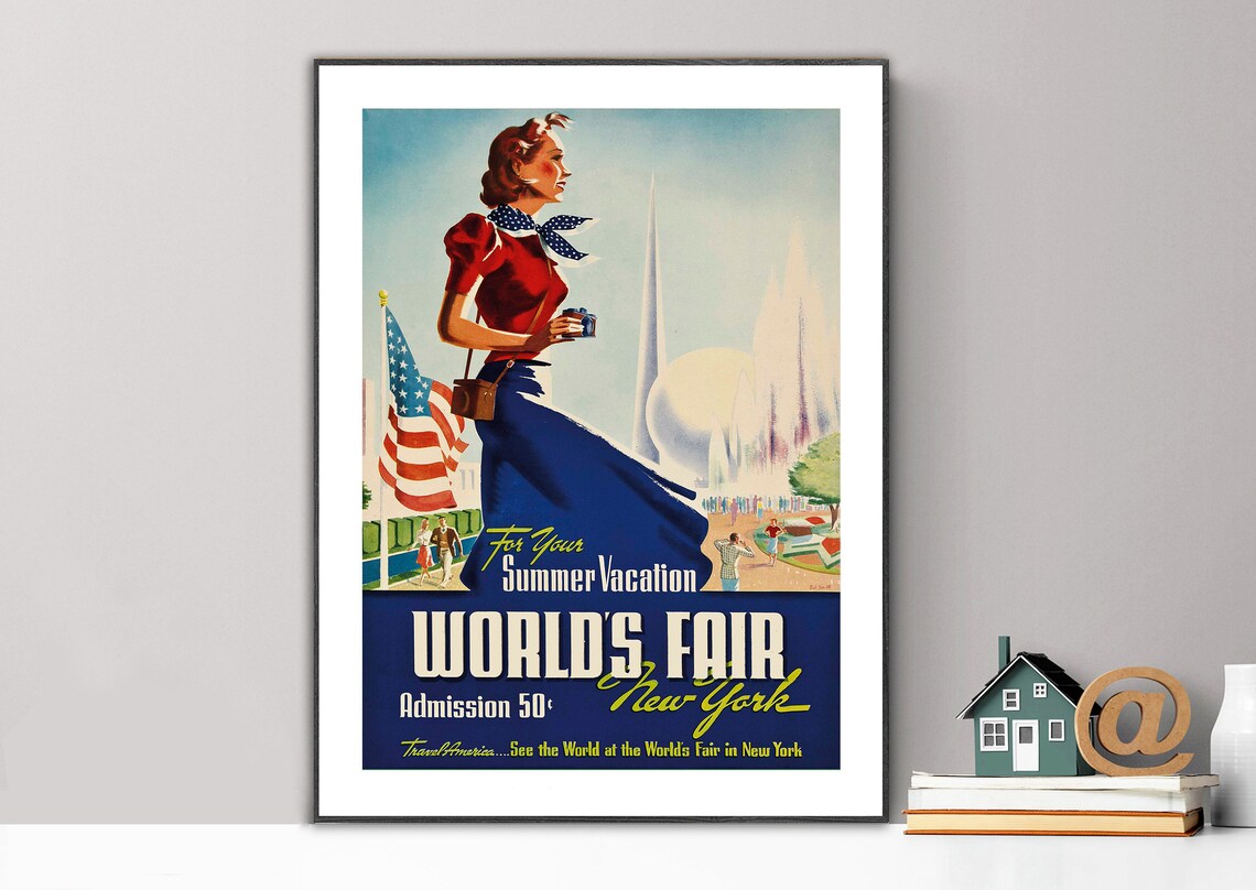 World's Fair New York Vintage Travel Poster