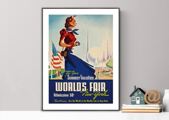 World's Fair New York Vintage Travel Poster