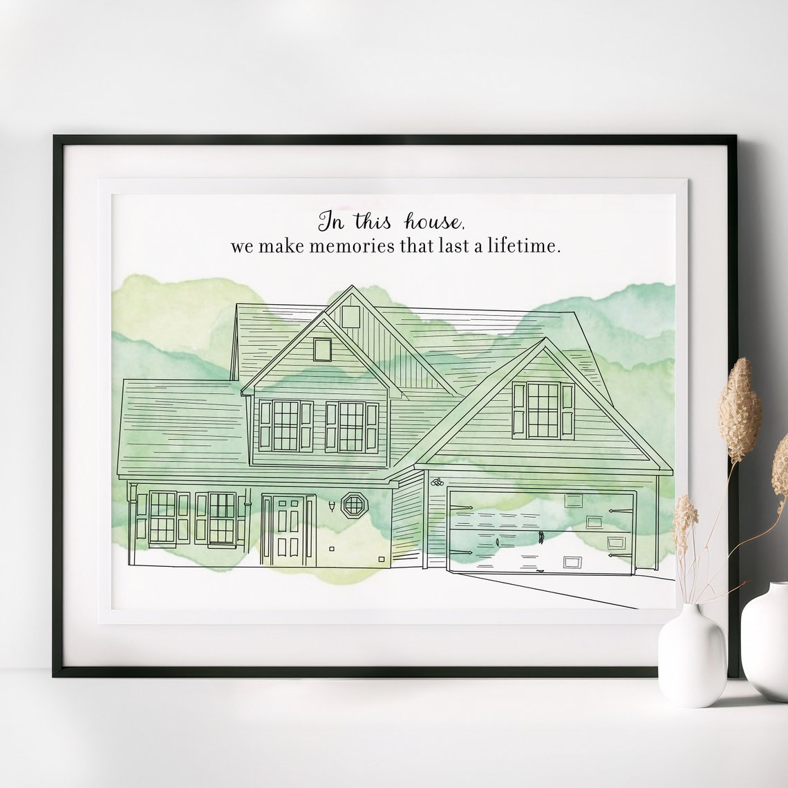 Custom House Drawing Housewarming Gift Drawing From House Photo Personalized House Portrait New Home Gift First Home Gift