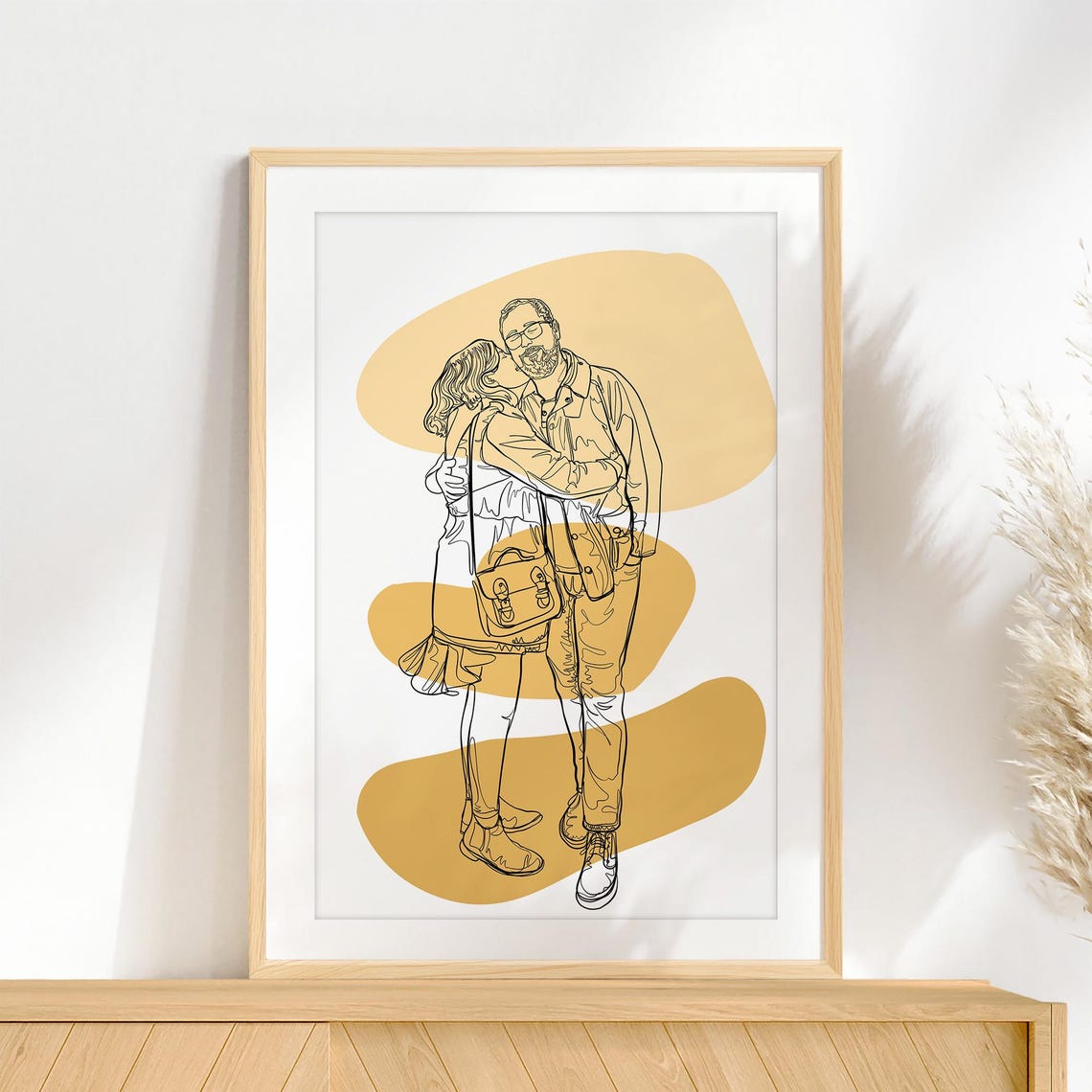 Custom Line Portrait Couple Drawing From Photo Personalized Gift For Her One Line Art In Loving Memory Gift For Couple Girlfriend Gift - Image 3