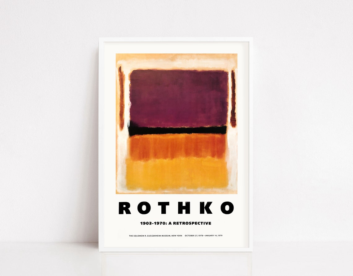 Rothko 1903 to 1970 Guggenheim Museum Color Field Retrospective Poster