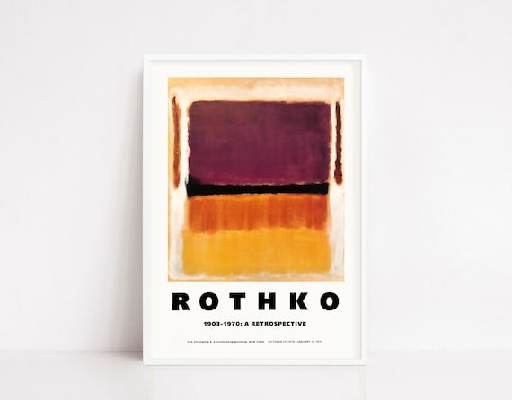 Rothko 1903 to 1970 Guggenheim Museum Color Field Retrospective Poster