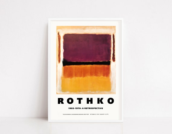 Rothko Print Rothko Poster Vintage Exhibition Poster Exhibition Print