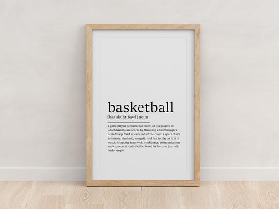Basketball Definition - Teenager Gift, Poster Print