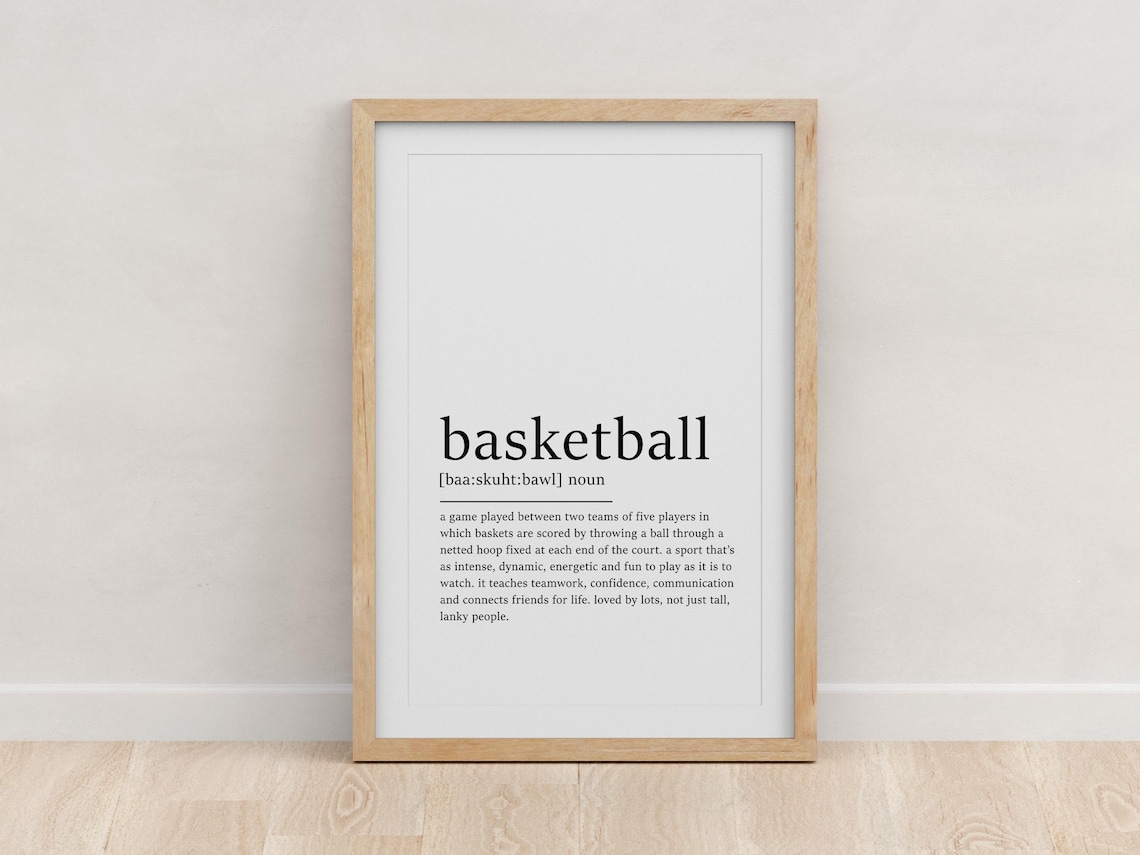 Basketball Definition - Teenager Gift, Poster Print