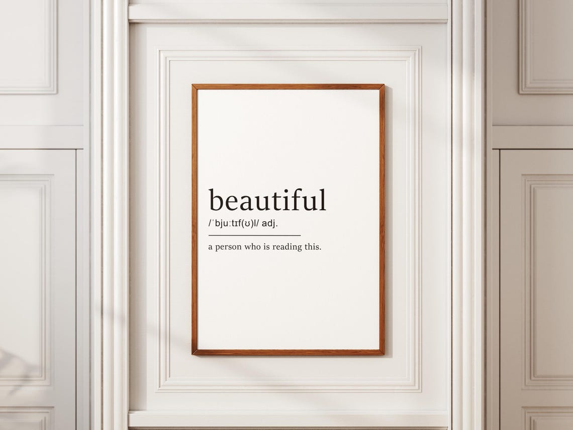 Beautiful Definition Person Reading This Affirmation Art Poster