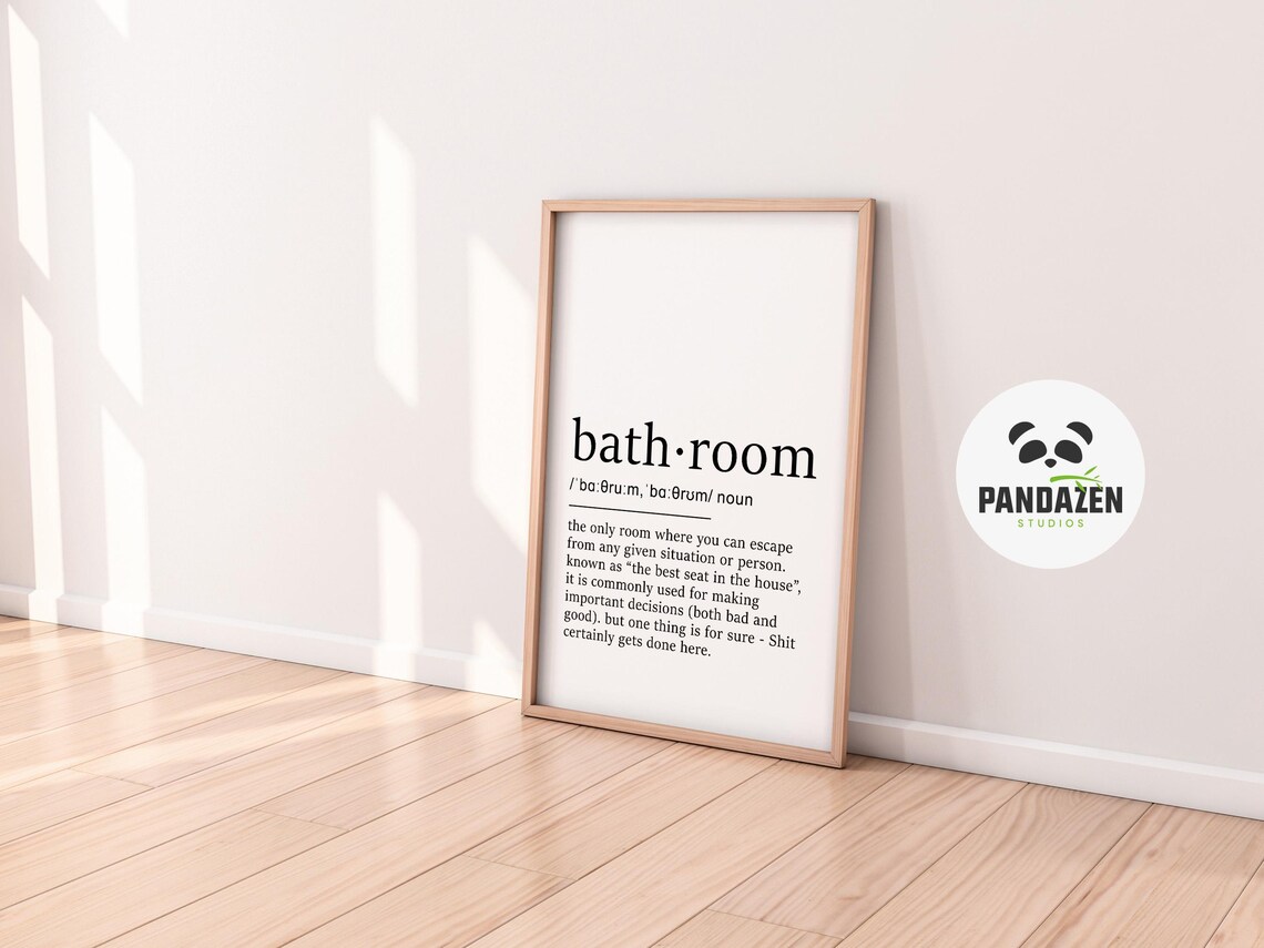 Bathroom Definition Typography Art Print, Funny Decor - Image 3