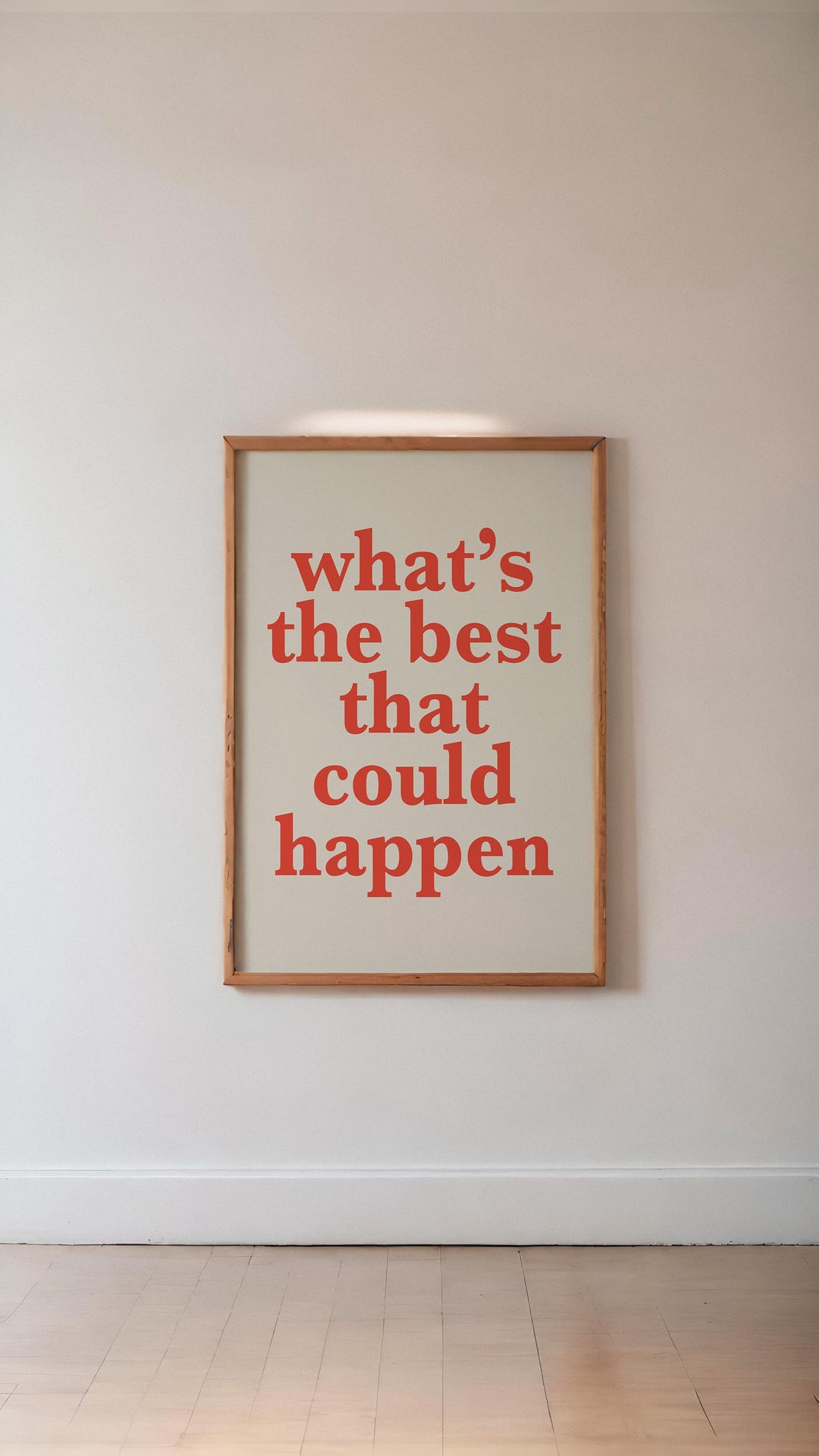 Whats the Best That Could Happen Periwinkle Quote Wall Art Poster - Image 2
