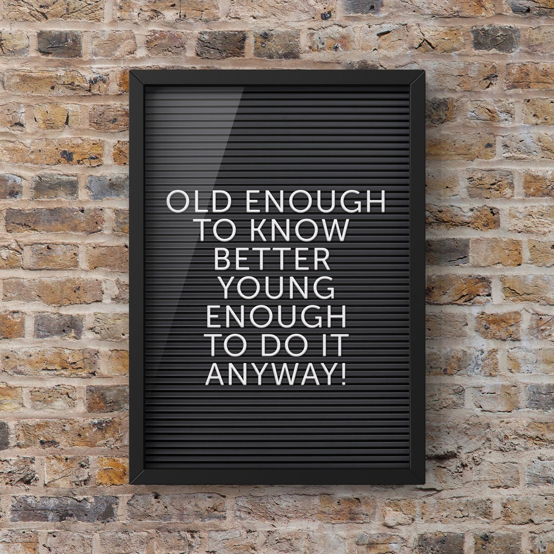 Old Enough To Know Better Young Enough To Do It Anyway Sign Poster