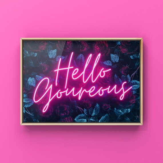 Personalised Neon Song Lyrics Quote Jungle Art Print