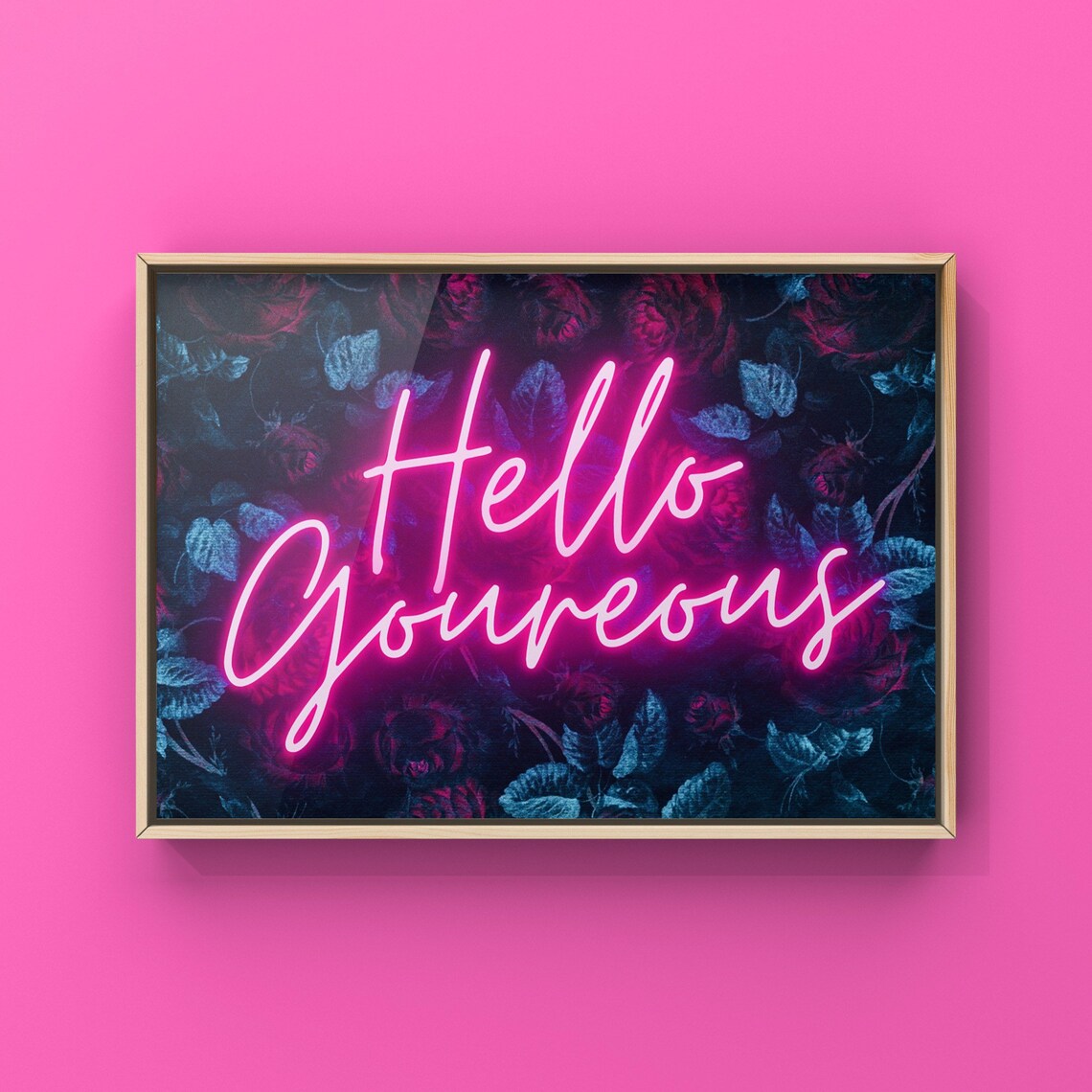 Personalised Neon Song Lyrics Quote Jungle Art Print
