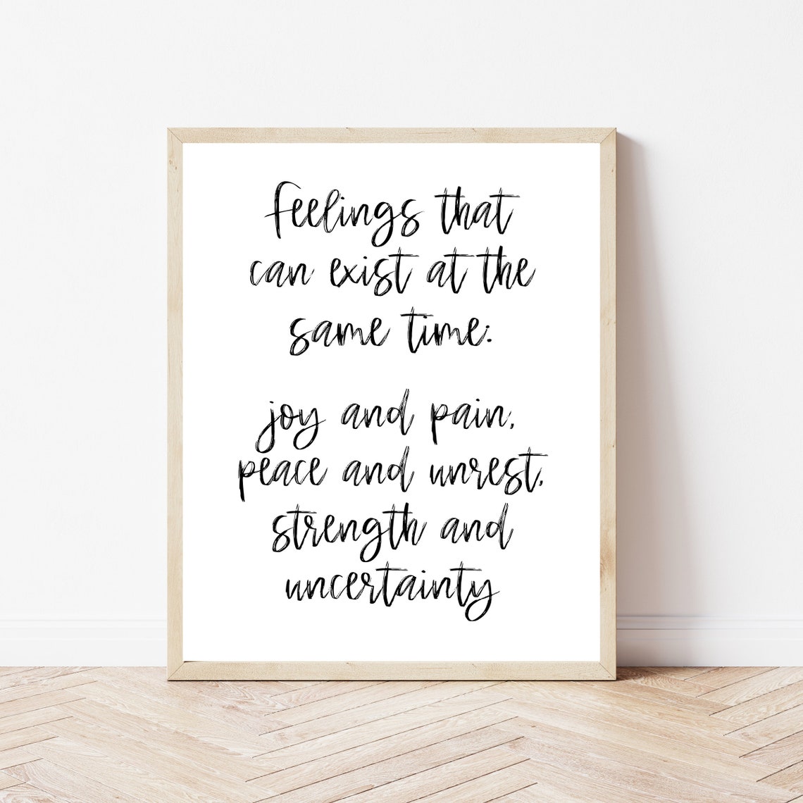 Feelings That Can Exist at the Same Time Joy and Pain Therapy Poster