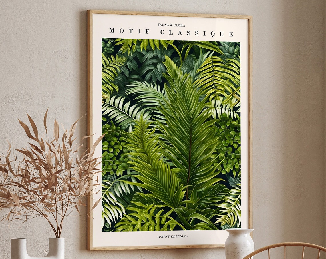 Fauna Flora Motif Classique Green Fern Foliage Edition Poster - Image 6