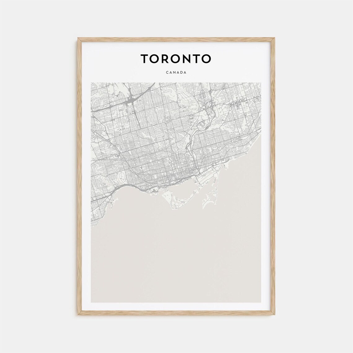 Toronto Canada Detailed Minimalist Street Map City Travel Poster