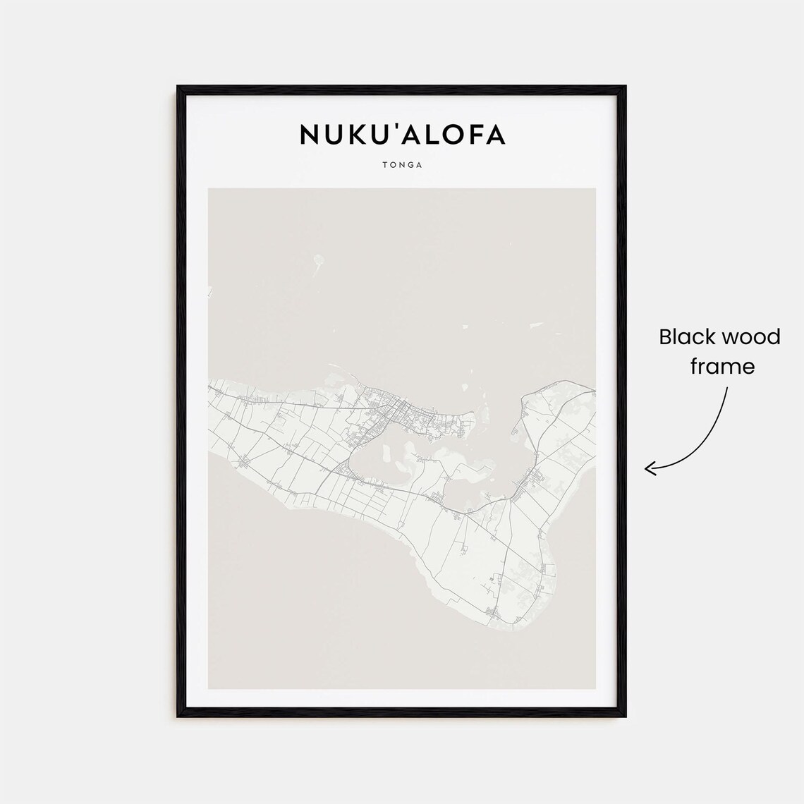 Nuku'alofa Tonga Pacific Island Capital Minimalist Map Travel Poster - Image 3