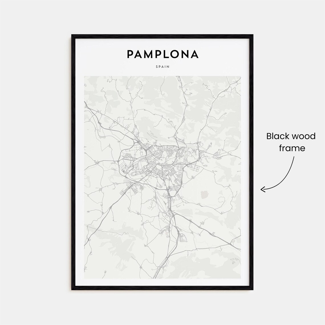 Pamplona Spain Historic Navarre Minimalist Map Travel Poster - Image 3