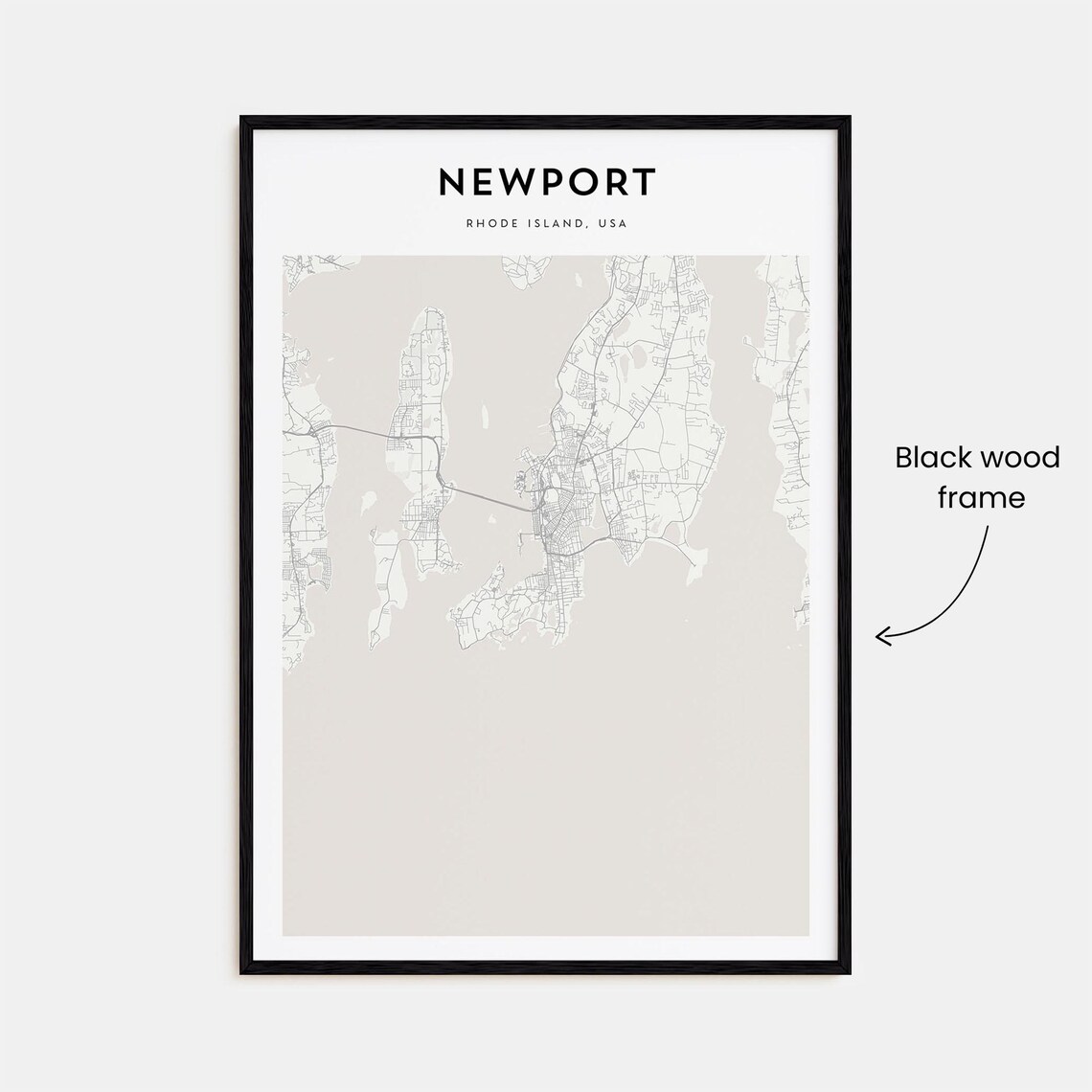 Newport Rhode Island Minimalist City Street Map Travel Decor Poster - Image 3