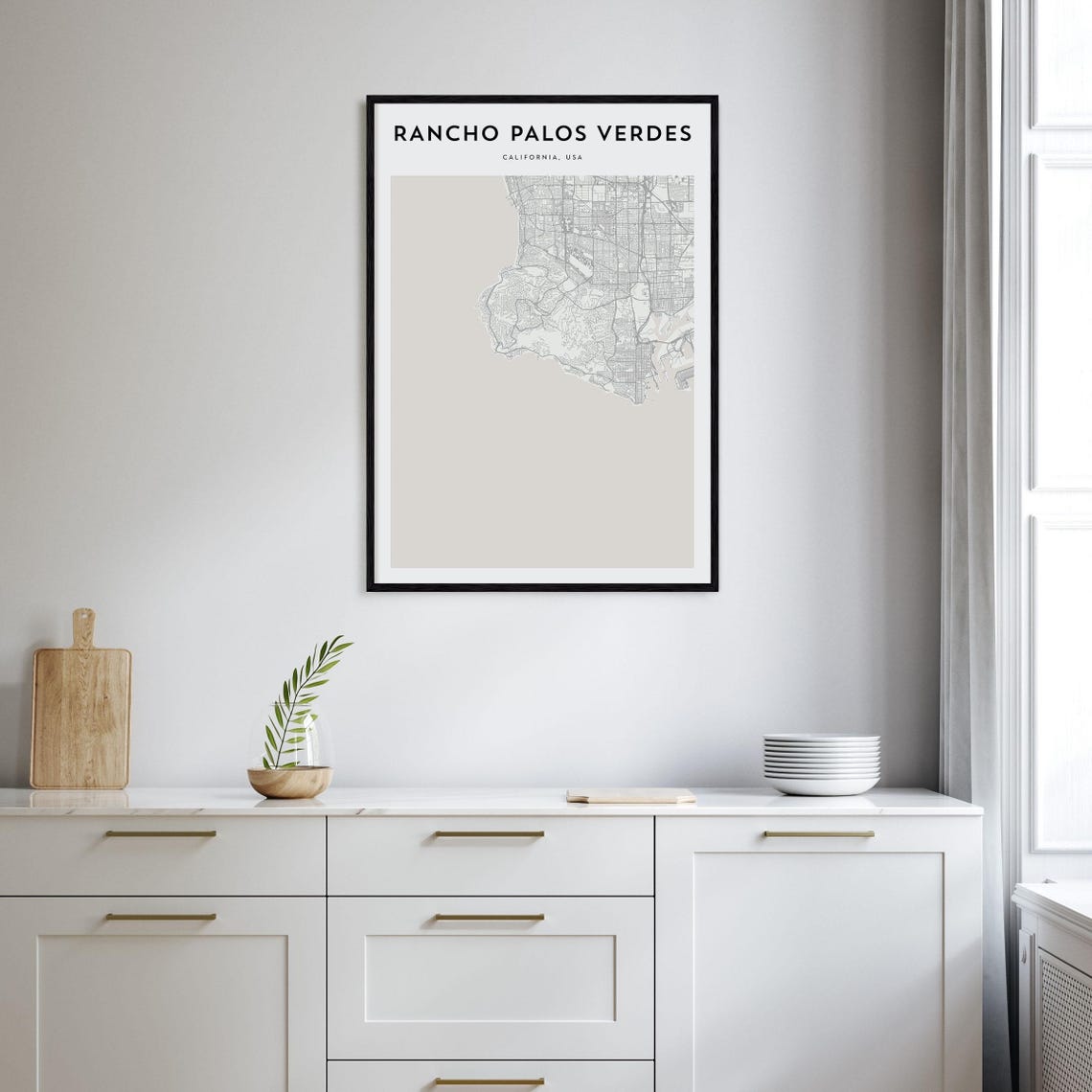 Rancho Palos Verdes California USA Minimalist City Map Art Poster - Image 2