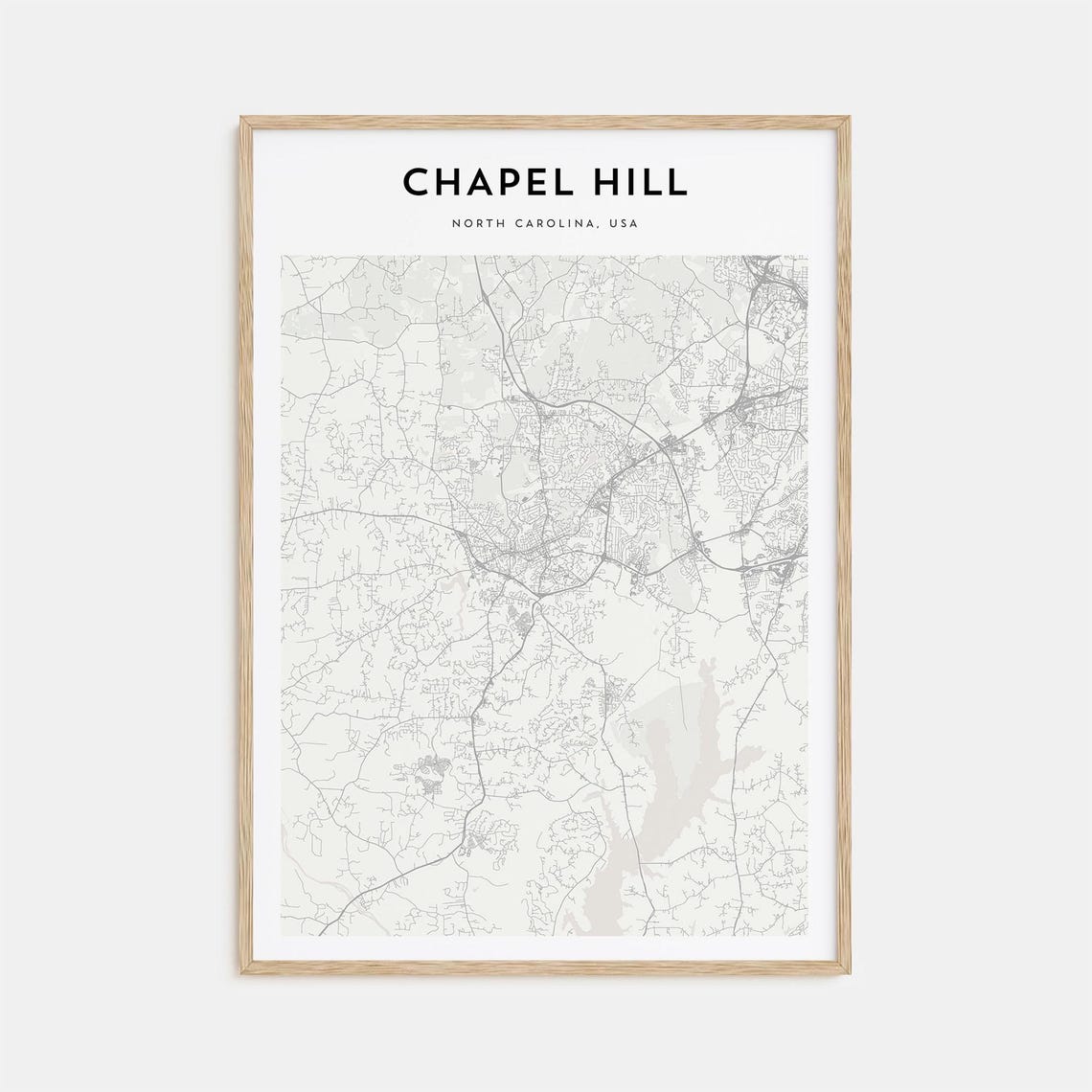 Chapel Hill North Carolina USA Minimalist City Map Home Decor Poster