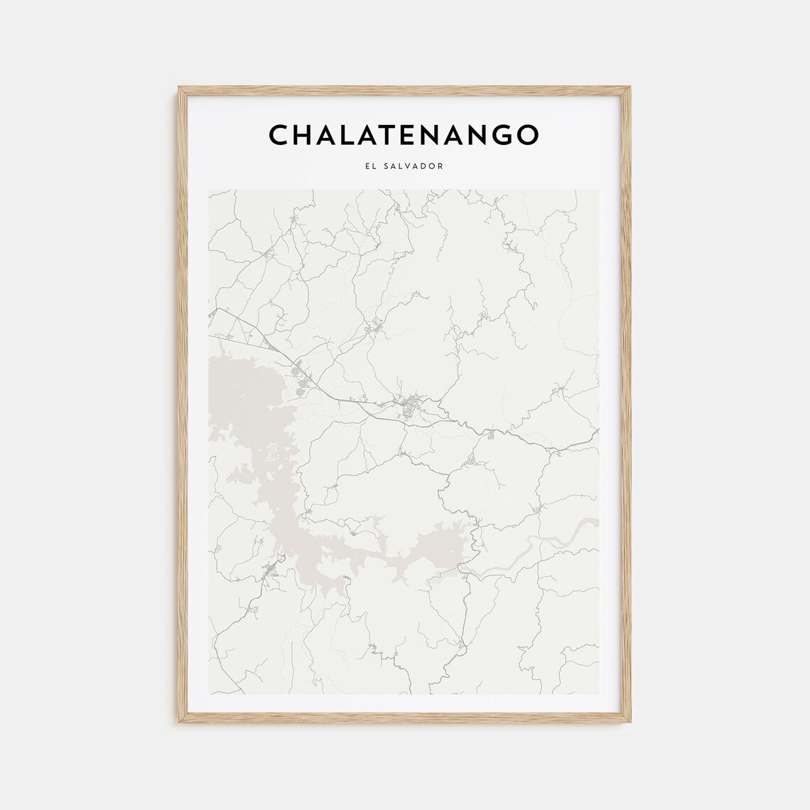 Chalatenango El Salvador Minimalist City Street Map Wall Art
