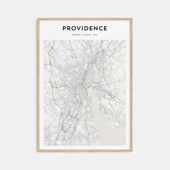 Providence Map Travel Poster, Personalized Map Art