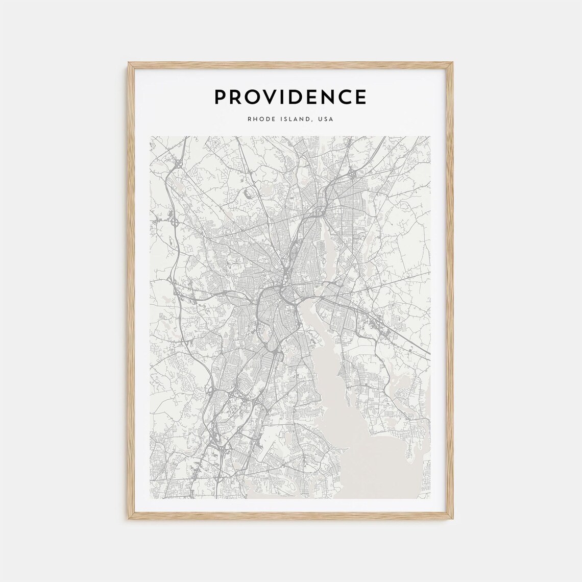 Providence Map Travel Poster, Personalized Map Art