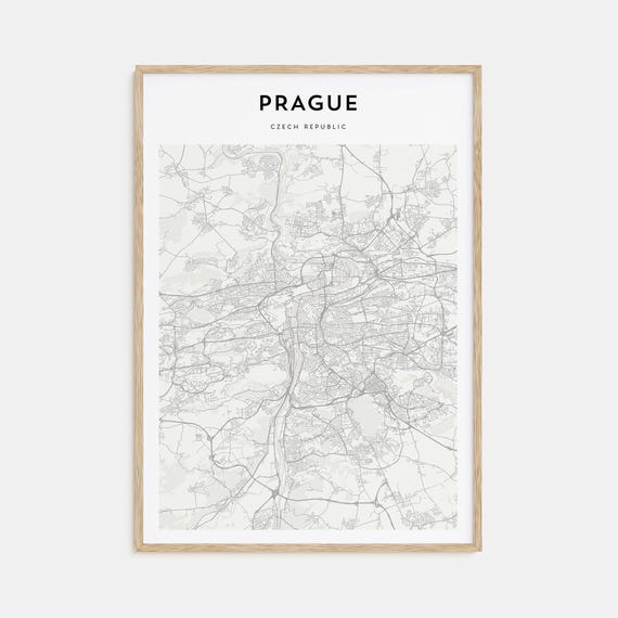 Prague Personalized Map Art, Travel Poster Print