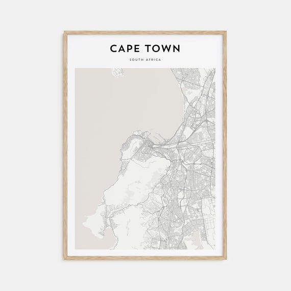 Cape Town Personalized Map Travel Poster