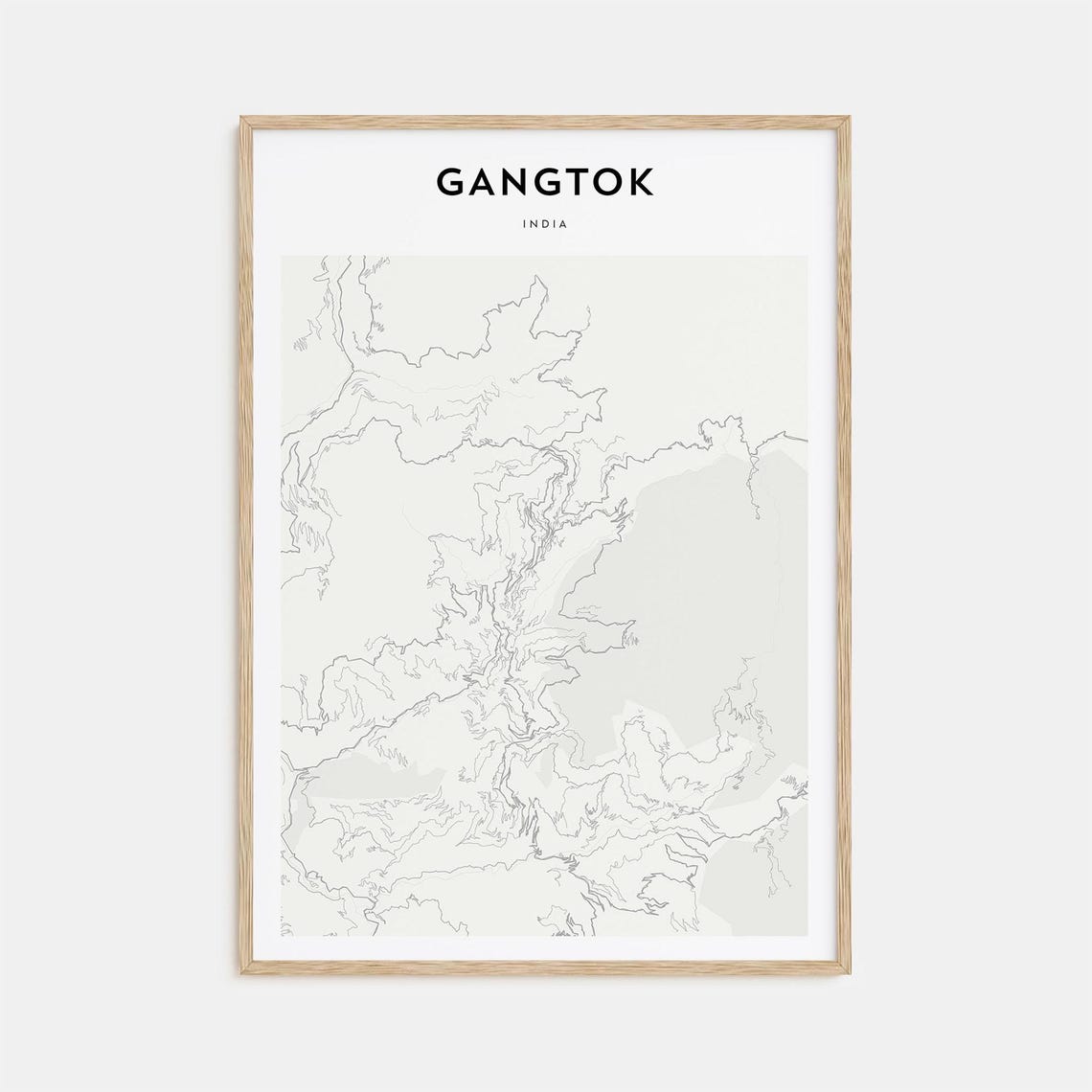 Gangtok Map Poster Gangtok Map Print Gangtok Personalized Map Art Gangtok Wall Art Gangtok Travel Poster Travel Gift India