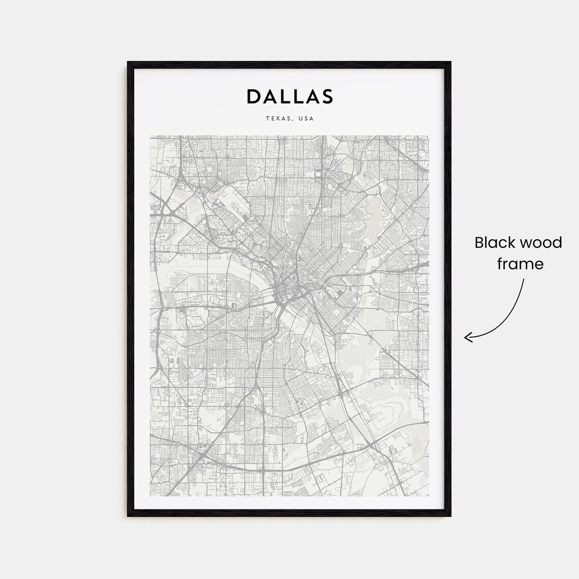 Dallas Personalized Map Art, Travel Poster - Image 3