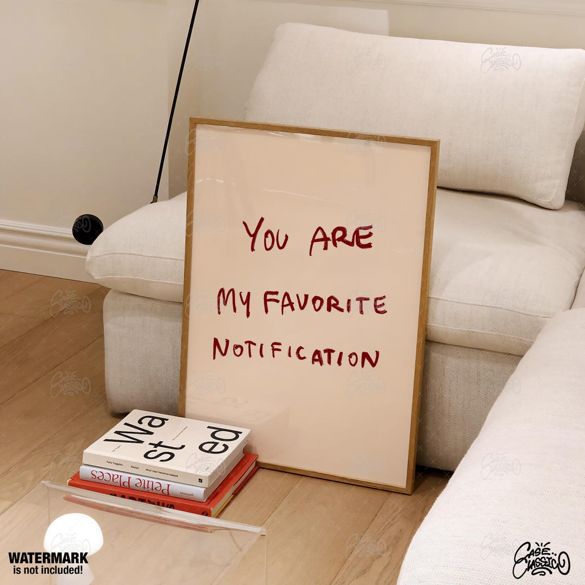 Sweet You Are My Favorite Notification Romantic Love Quote Poster - Image 4