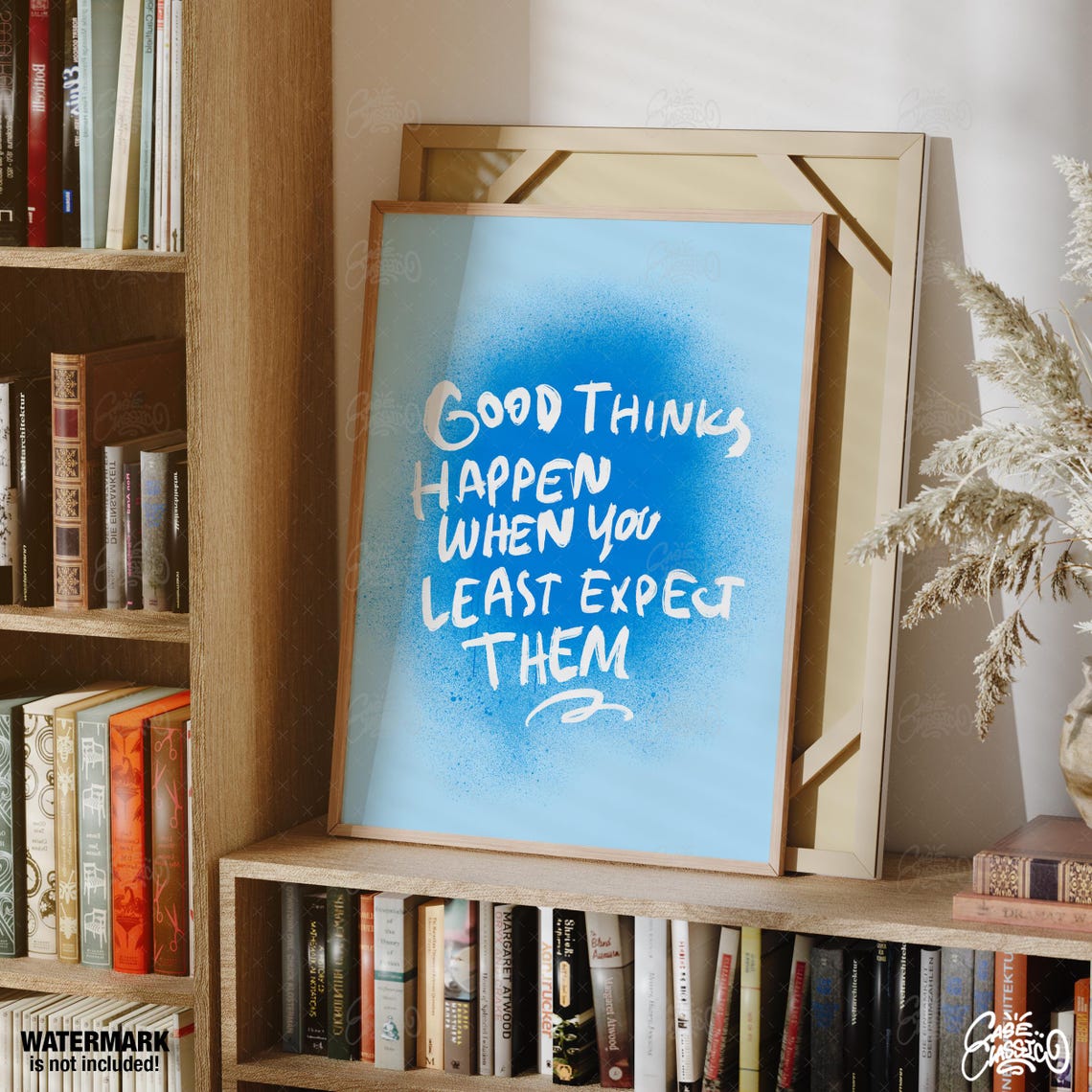 Good Things Happen When You Least Expect Them Blue Quote Poster - Image 2