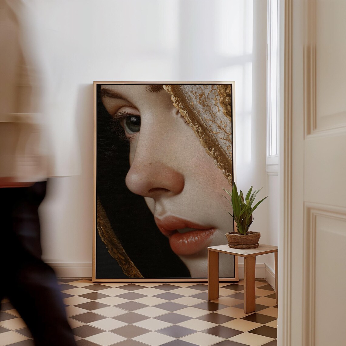 Renaissance Lips Painting Detail, Poster Print - Image 2