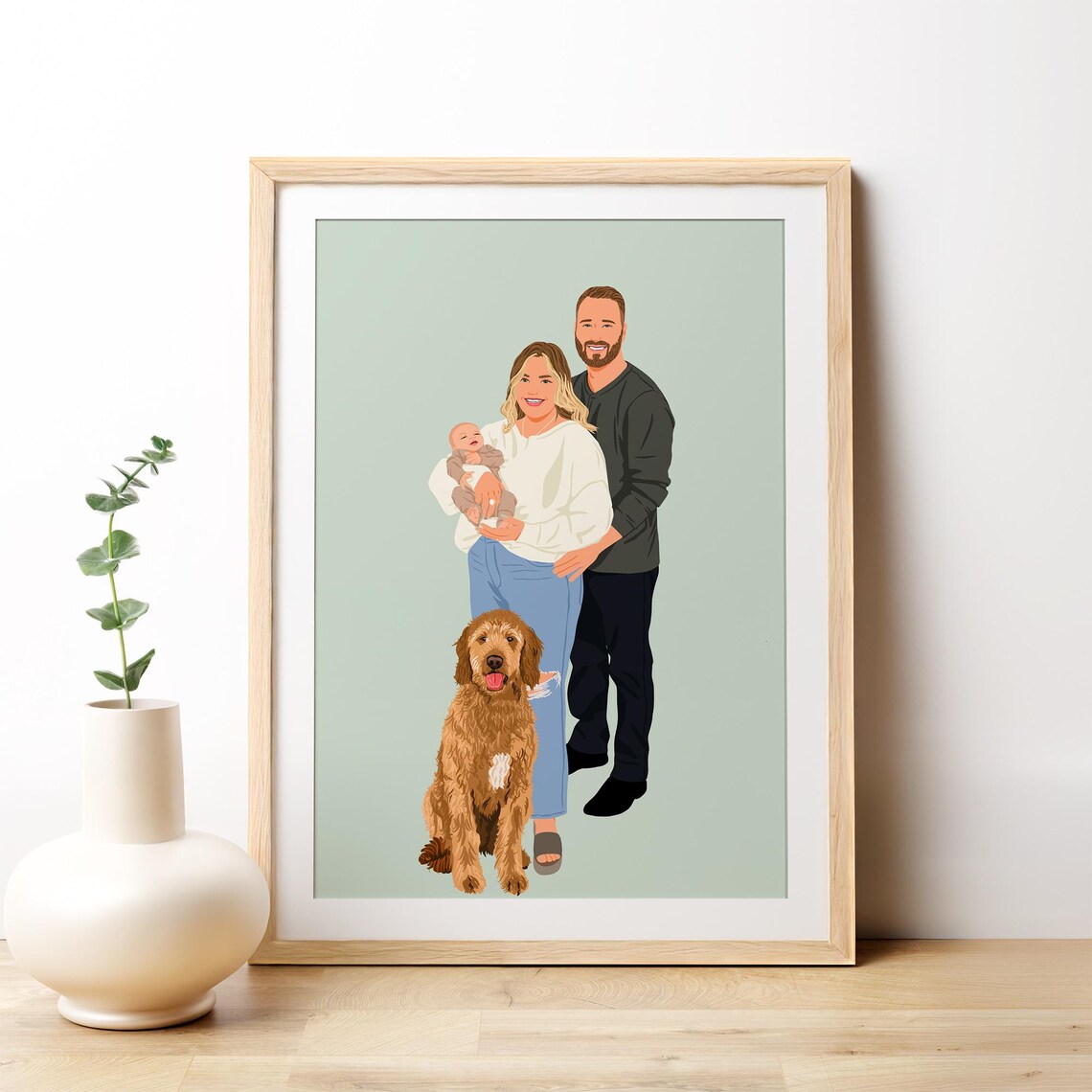 Custom Couple Illustration, Personalized Portrait Print - Image 4