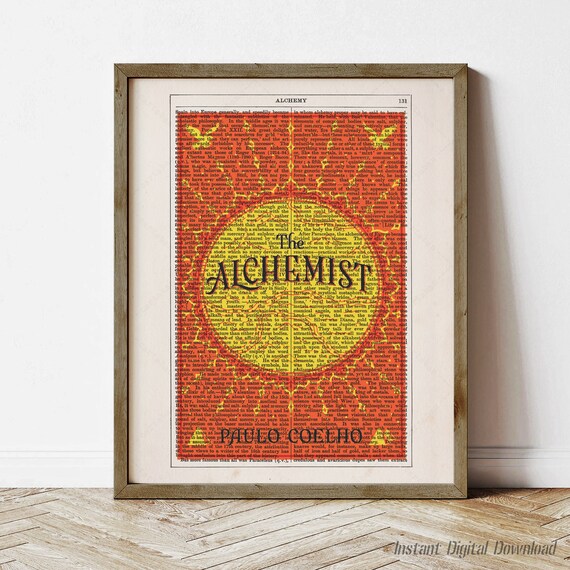 Paulo Coelho The Alchemist Vintage Dictionary Page Book Art Print Poster