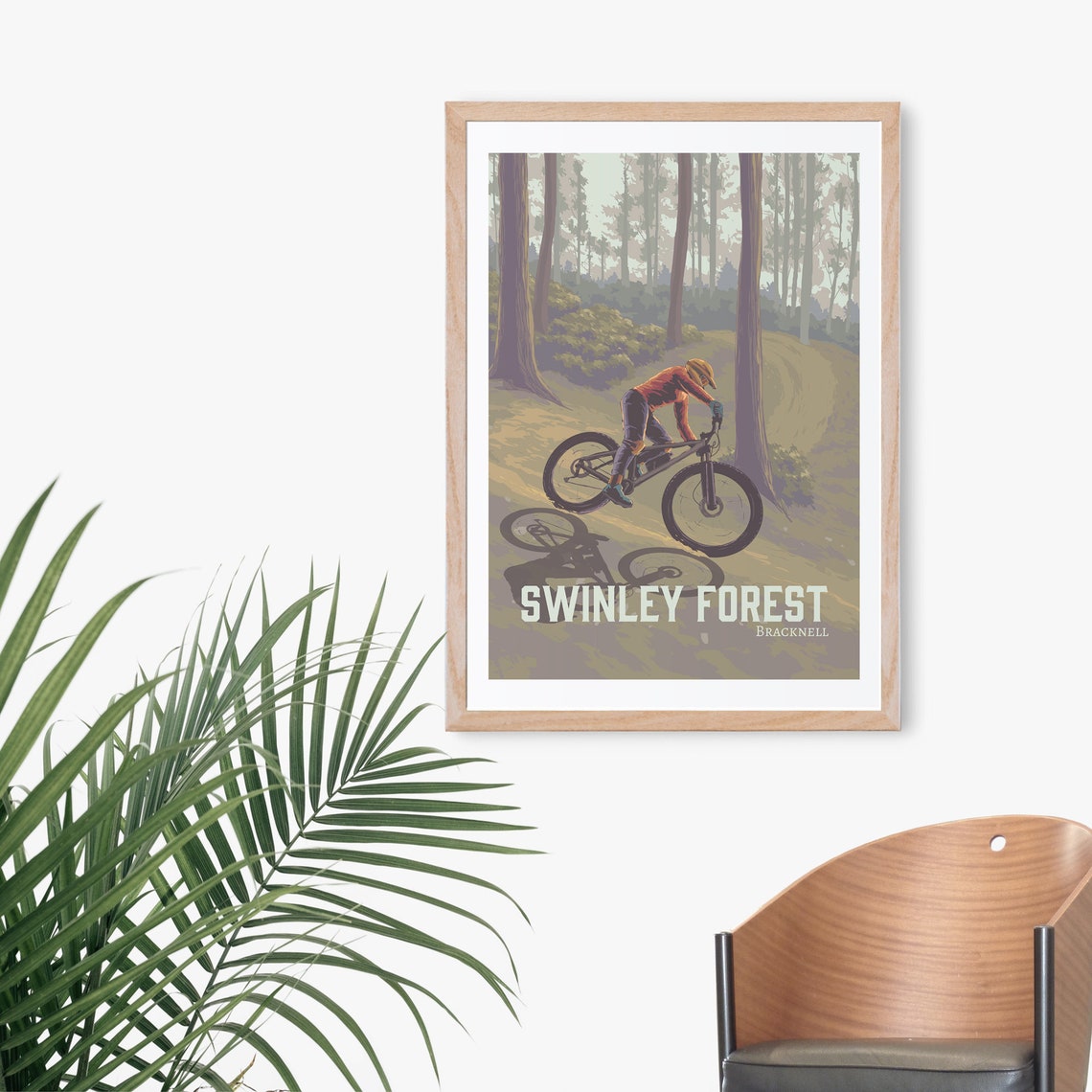 Swinley Forest Bracknell Mountain Biking Berm Corner MTB Poster - Image 3