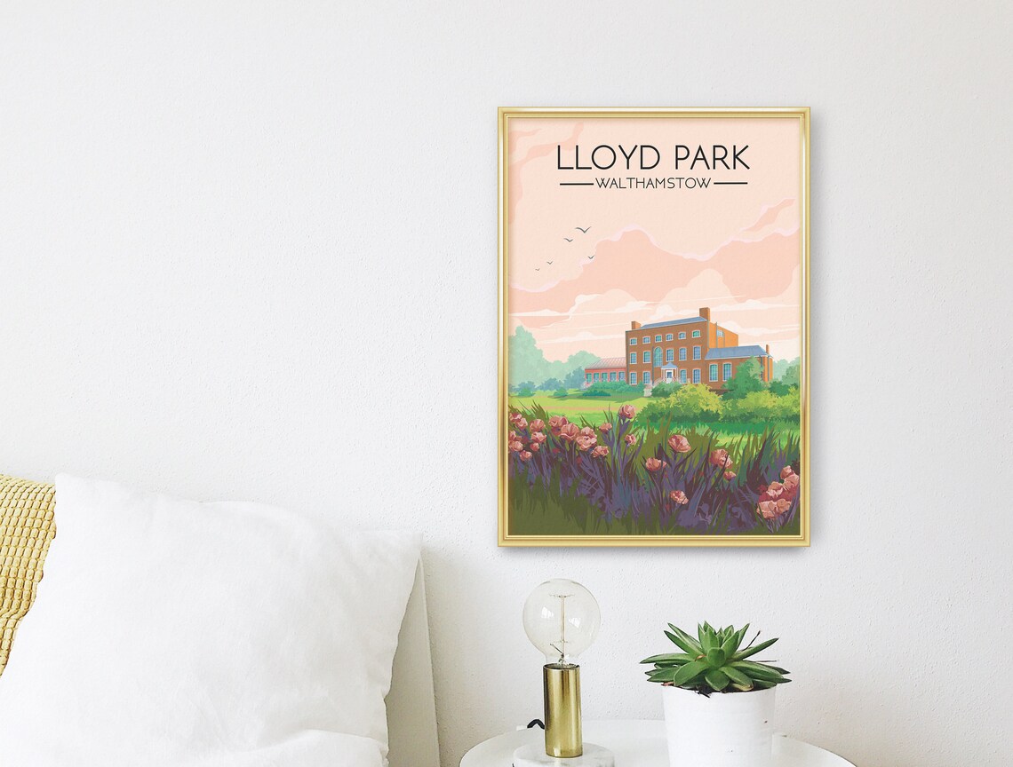 Lloyd Park London Vintage Travel Poster Print - Image 3