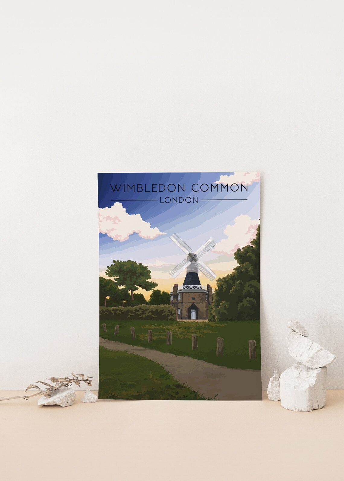 Wimbledon Common London Vintage Retro Travel Poster - Image 4
