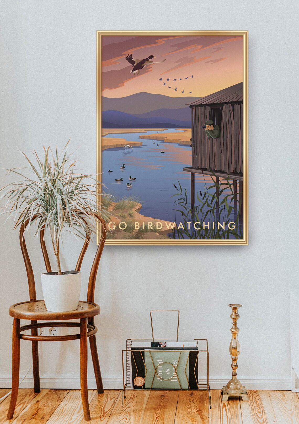 Go Birdwatching Vintage Travel Poster Art Print - Image 2