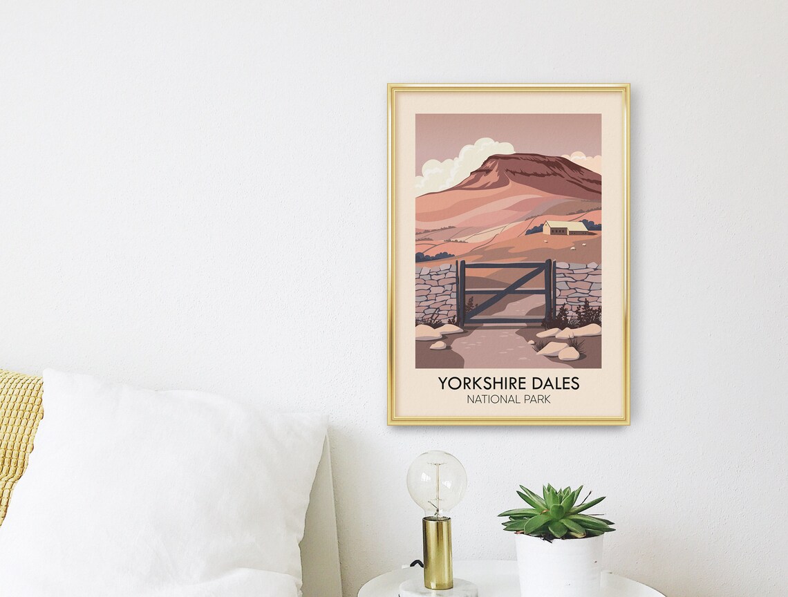 Yorkshire Dales National Park Vintage Travel Poster - Image 3